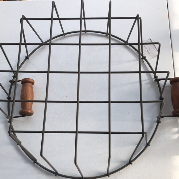 Pottery Barn Accents Pottery Barn Utility Metal And Wood Basket